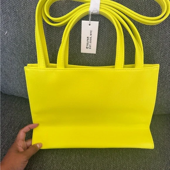 Telfar Bright Yellow Tote Bag - Picture 3 of 5